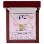 To My Mom Necklace Gift From Son Mother's Day Necklace Interlocking Hearts Necklace