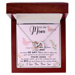 To My Mom Necklace Gift From Son Mother's Day Necklace Interlocking Hearts Necklace