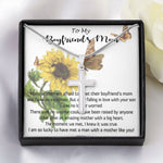 Mom Necklace, Mother-In-Law Necklace, Gift To My Boyfriend's Mom Necklace, Mother's Day Gift Mother's Day Artisan Crafted Cross Necklace