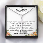 Mommy Necklace, To My Mommy Necklace, Gift For Mom To Be Necklace, Gift For First Time Mom, Expecting Mother Necklace, New Mom Necklace Gift Mother's Day Artisan Crafted Cross Necklace