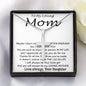To My Loving Mom - Important Person In My Life Mother's Day Gift From Daughter Necklace Mother's Day Artisan Crafted Cross Necklace