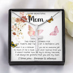 Mom Necklace Gift - To My Mom - Twists & Turns Gift Set Mom Necklace Mother's Day Artisan Crafted Cross Necklace