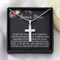 To My Bonus Mom Necklace, Thank You For Everything Mother's Day Gift For Mom Mother's Day Artisan Crafted Cross Necklace