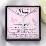 To My Mom Necklace Gift From Son Mother's Day Necklace Mother's Day Artisan Crafted Cross Necklace