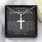 Grandmother Necklace, To My Beautiful Grandmother Necklace, Mother's Day Gift For Grandma Grandmother, Thank You Mother's Day Artisan Crafted Cross Necklace