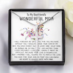 Mom Necklace, Mother-In-Law Necklace, To My Boyfriend's Mom Gift Necklace Mother's Day Artisan Crafted Cross Necklace