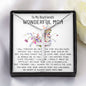 Mom Necklace, Mother-In-Law Necklace, To My Boyfriend's Mom Gift Necklace Mother's Day Artisan Crafted Cross Necklace