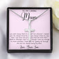 Gift For Mom From Son To My Caring Mum Necklace, Gift For Mother's Day Jewelry Mother's Day Artisan Crafted Cross Necklace