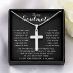 To My Soulmate - You Are My Life, My Love, And My Best Friend Mother's Day Necklace Mother's Day Artisan Crafted Cross Necklace