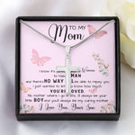 To My Mom Necklace Gift From Son Mother's Day Artisan Crafted Cross Necklace