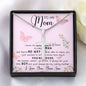 To My Mom Necklace Gift From Son Mother's Day Artisan Crafted Cross Necklace