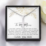 Mom Necklace Mother's Day Gift, To My Mom Necklace, Gift For Mom,  Mother's Day Necklace Mother's Day Artisan Crafted Cross Necklace