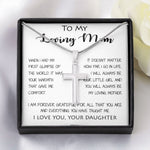 To My Loving Mom - Your Warmth Gve Me Comfort Mother's Day Gift Necklace Form Daughter Mother's Day Artisan Crafted Cross Necklace