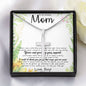 To My Amazing Mom Necklace From Son Little Boy You Taught Me Right Mom Birthday Gift For Her Mother's Day Necklace (1) Mother's Day Artisan Crafted Cross Necklace