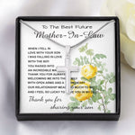 Mother-In-Law Necklace, Thank You To Mother-In-Law Necklace Gift Mother's Day Artisan Crafted Cross Necklace