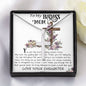 Mom Necklace Gift, To My Badass Mom Necklace, Funny Gift For Mom On Mother's Day Necklace Mother's Day Artisan Crafted Cross Necklace