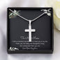 To My Mom Necklace -Mother's Day Gift For Mom From Son, Thank You Mom Mother's Day Artisan Crafted Cross Necklace