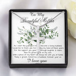 Mom Necklace, Son To My Mother Necklace On Wedding Day Gift For Mom, Mother Of The Groom Gift From Groom Mother's Day Artisan Crafted Cross Necklace
