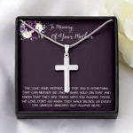 Daughter Necklace, Daughter loss of mom necklace gift, mother passing, loss of mother, sympathy In Memory Of Your Mother Necklace Mother's Day Artisan Crafted Cross Necklace