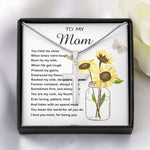 Mom Necklace Gift - To My Mom - You Mean The World For All You Do Mother's Day Necklace Mother's Day Artisan Crafted Cross Necklace