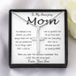 Mom Necklace - To Mom Necklace, Gift for Mom from Son Mother's Day Artisan Crafted Cross Necklace