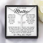 To My Loving Mother Necklace Where Are Smiles Are Many And Worries Are Few Gift For Her Mother's Day Necklace Mother's Day Artisan Crafted Cross Necklace