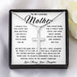 To My Loving Mother Necklace Where Are Smiles Are Many And Worries Are Few Gift For Her Mother's Day Necklace Mother's Day Artisan Crafted Cross Necklace