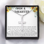 Mom Necklace, Mother Daughter Necklace, Gift For Mom, Mom Necklace, Birthday Gift Necklace Mother's Day Artisan Crafted Cross Necklace