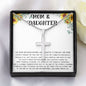 Mom Necklace, Mother Daughter Necklace, Gift For Mom, Mom Necklace, Birthday Gift Necklace Mother's Day Artisan Crafted Cross Necklace