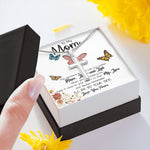 To My Mom Necklace, I'll Be By Your Side, To My Mom Gift Necklace Mother's Day Artisan Crafted Cross Necklace