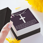 Daughter Necklace, Daughter loss of mom necklace gift, mother passing, loss of mother, sympathy In Memory Of Your Mother Necklace Mother's Day Artisan Crafted Cross Necklace