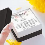 Mom Necklace, To My Mom Necklace Card – Alluring Beauty Necklace – Jewelry For Mom Gifts Mother's Day Artisan Crafted Cross Necklace