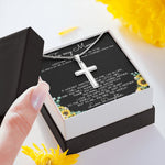 To My Mom Necklace You Are The World Mother Gift Necklace Mother's Day Artisan Crafted Cross Necklace