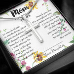 To My Mom Neckalce - Thank You For Sacrifices You Make Every Day Mother's Day Gift Mother's Day Artisan Crafted Cross Necklace