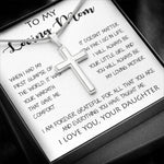 To My Loving Mom - Your Warmth Gve Me Comfort Mother's Day Gift Necklace Form Daughter Mother's Day Artisan Crafted Cross Necklace