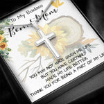 Stepmom Necklace, To My Badass Bonus Mom Gift Neckalce, Gift For Stepmom, Stepmother, Second Mom Necklace Mother's Day Artisan Crafted Cross Necklace
