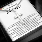 Mom Necklace, Mother-In-Law Necklace, Necklace Gift To My Boyfriend's Mom Gift, Future Mother-In-Law Necklace Mother's Day Artisan Crafted Cross Necklace