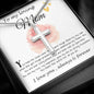 Mom Necklace Gift, To My Loving Mom Necklace, You Held Me When Times were Tough, You are My Rock Mother's Day Artisan Crafted Cross Necklace