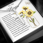 Mom Necklace Gift - To My Mom - You Mean The World For All You Do Mother's Day Necklace Mother's Day Artisan Crafted Cross Necklace