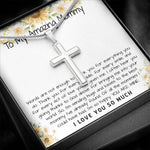 Mommy Necklace, To My Amazing Mommy Gift Necklace, 1st Mother’s Day Present For New Mom From New Born Baby, Sentimental Gift From Baby To Mom, New Mommy Gift Mother's Day Artisan Crafted Cross Necklace