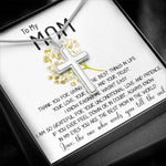 Mom Necklace Gift - To My Mom Necklace - Thank You For Giving Me The Best Things In Life Mother's Day Artisan Crafted Cross Necklace