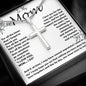 Mom Necklace -To My Mom - I Need To Say I Love You, Mom... I Do - Mother's Day Gift Mother's Day Artisan Crafted Cross Necklace