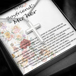 Mother-In-Law Necklace, To My Boyfriend's Mom Gift, Future Mother-In-Law Necklace Mother's Day Artisan Crafted Cross Necklace