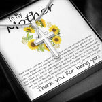 Mom Necklace, To My Mother Necklace Gift For Mom, Mother's Day Necklace From Daughter Son Mother's Day Artisan Crafted Cross Necklace