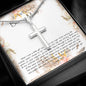 Bonus Mom Necklace, To My Beautiful Bonus Mom On My Wedding Day Necklace, Gift For Stepmother Of The Groom Gift Mother's Day Artisan Crafted Cross Necklace