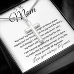 Mom Necklace - To My Mom - Love You Always And Forever Mother's Day Artisan Crafted Cross Necklace