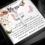 Mom Necklace Gift - To My Mom - Twists & Turns Gift Set Mom Necklace Mother's Day Artisan Crafted Cross Necklace