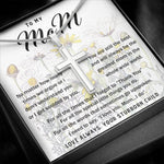 To My Mom Necklace Greatest Mom Mother's Day Gift Necklace Mother's Day Artisan Crafted Cross Necklace