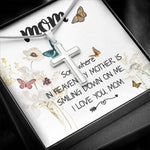 Mom Necklace Gift -Love You Always And Forever - Mother's Day Gift Mother's Day Artisan Crafted Cross Necklace