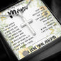 To My Mom - You Are The World Mother's Day Necklace Mother's Day Artisan Crafted Cross Necklace
